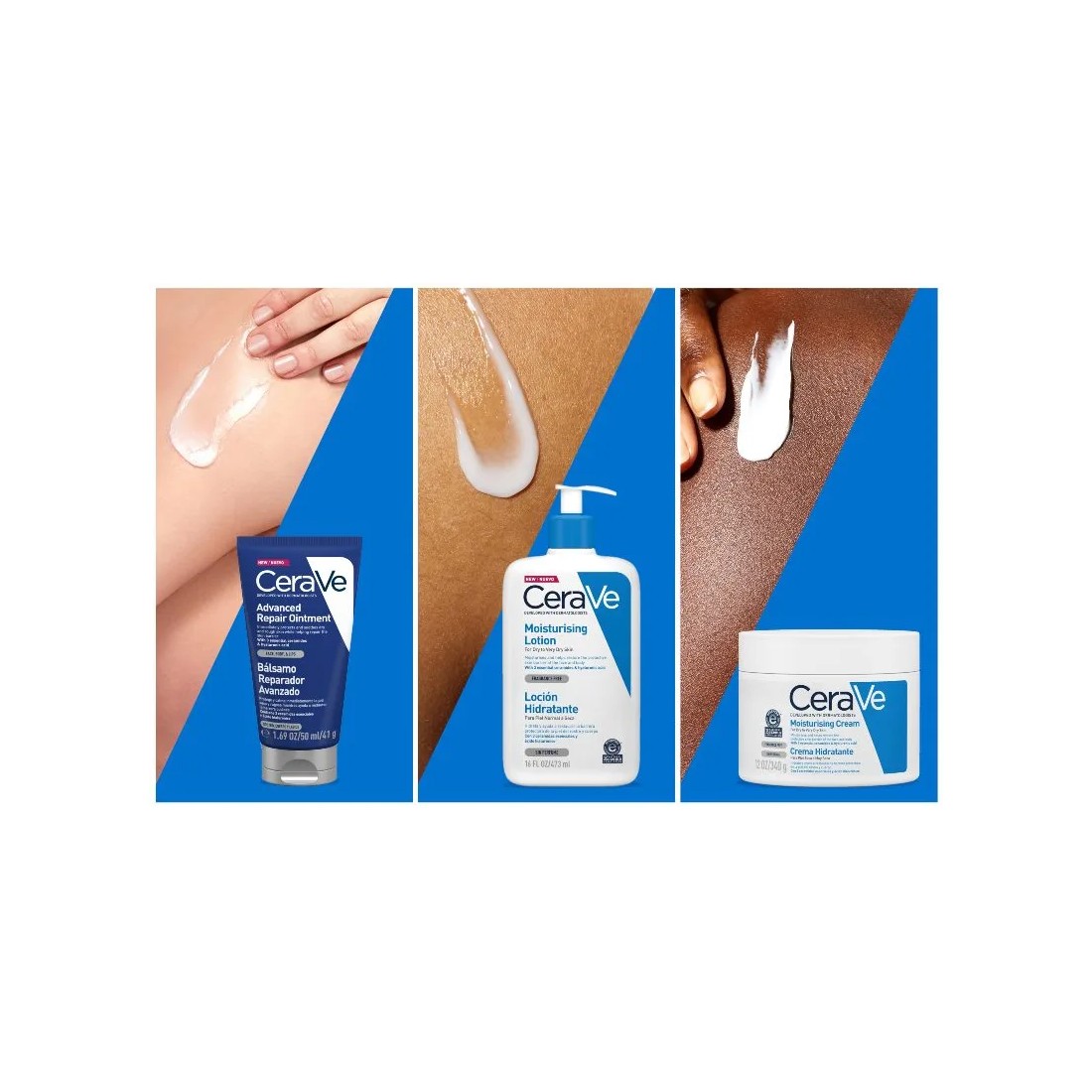 Cerave Bálsamo Reparador Avanzado 50 Ml gama texturas