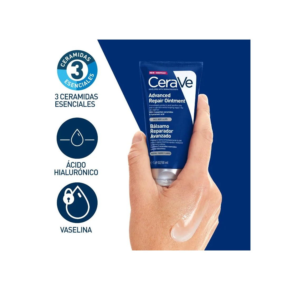 Cerave Bálsamo Reparador Avanzado 50 Ml funciones