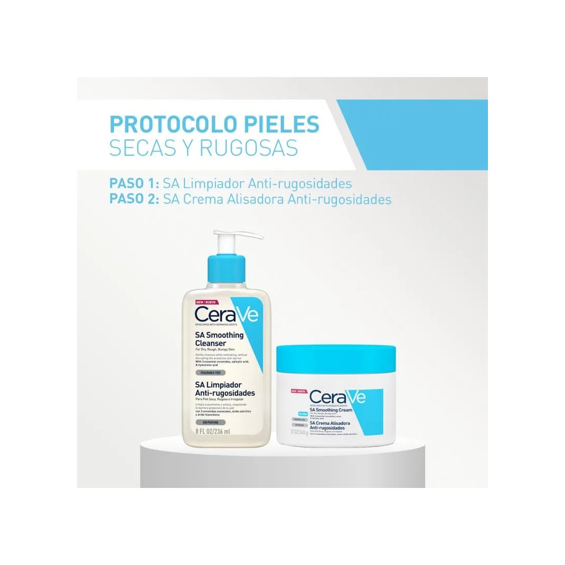 Cerave SA Limpiador Anti-rugosidades 236 Ml protocolo