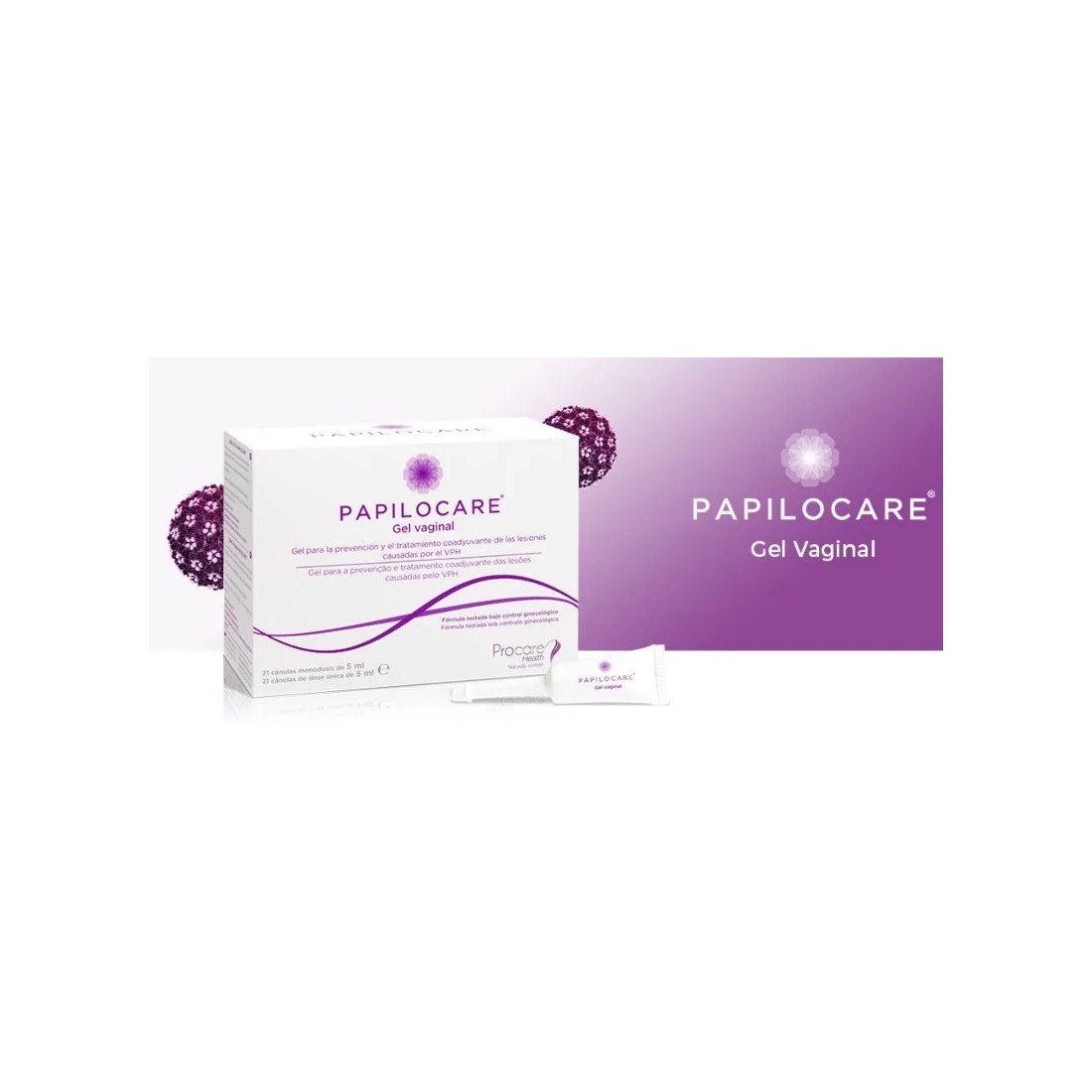 PAPILOCARE Gel Vaginal 21 Cánulas Monodosis