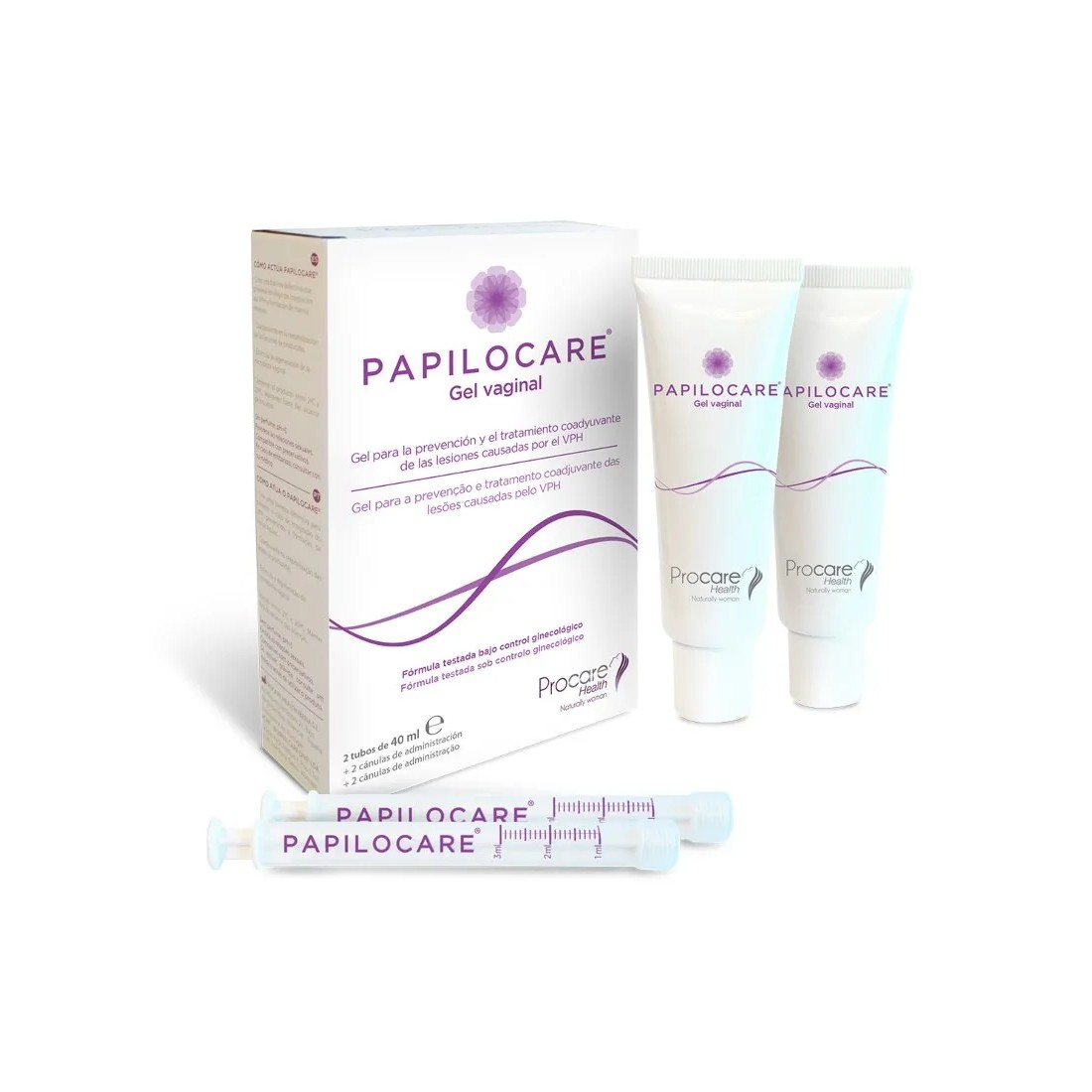PAPILOCARE Gel Vaginal 2 Tubos de 40 Ml