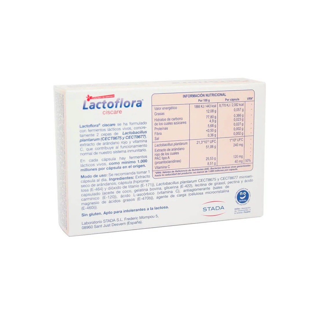 Lactoflora Ciscare 15 Capsulas detalles