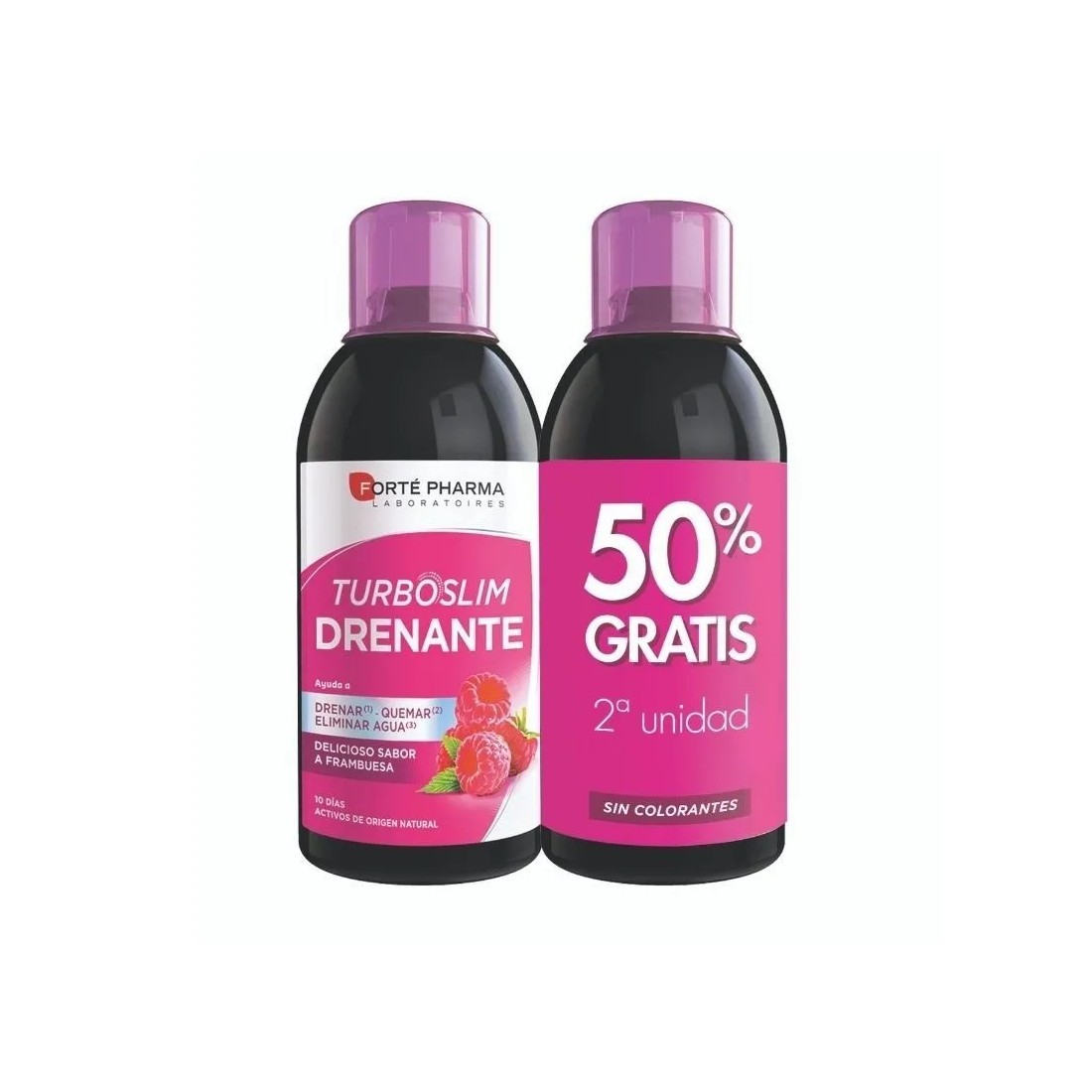 Forte Pharma Slim Drenante Frambuesa Pack 2x500 ML