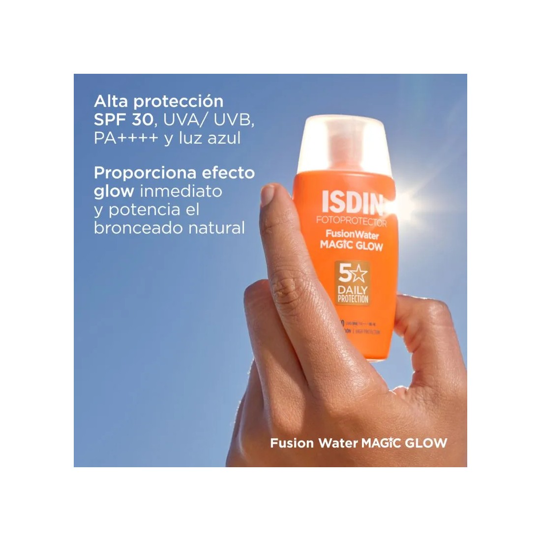 Isdin Fusion Water Magic Glow SPF30 50 Ml propiedades