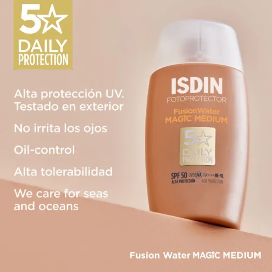 Isdin Fusion Water Magic Color Medium SPF50+ 50 Ml