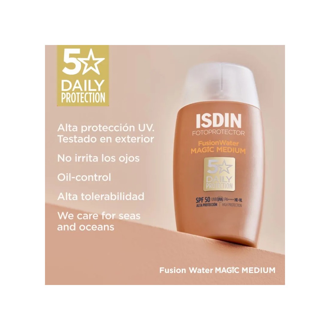 Isdin Fusion Water Magic Color Medium SPF50+ 50 Ml