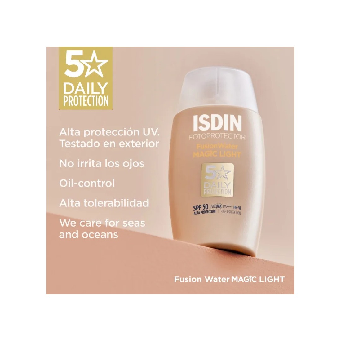 Isdin Fusion Water Magic Color Light SPF50+ 50 Ml