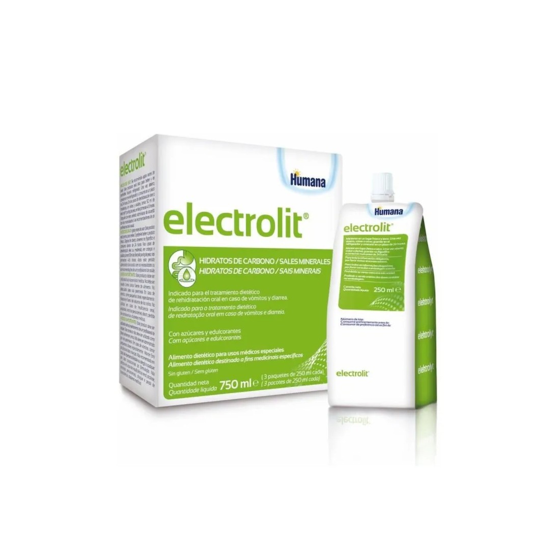 Humana Electrolit Sabor Cítricos 3x250 Ml