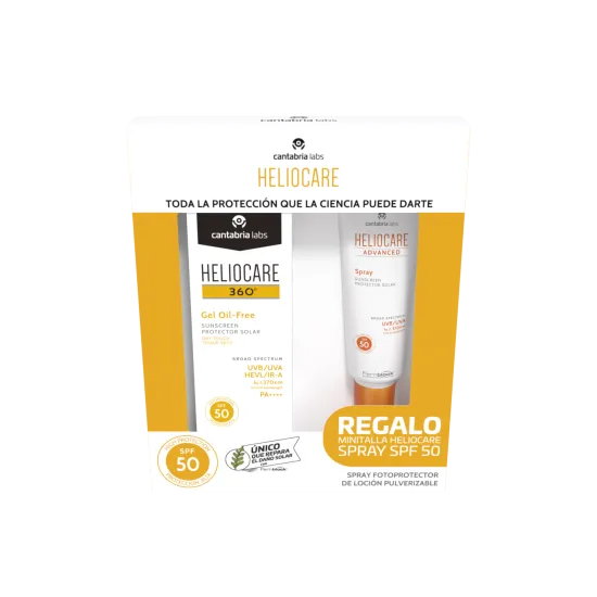 Pack Regalo Heliocare 360º Gel Oil Free 50 Ml + Heliocare Advanced Spray 75 Ml