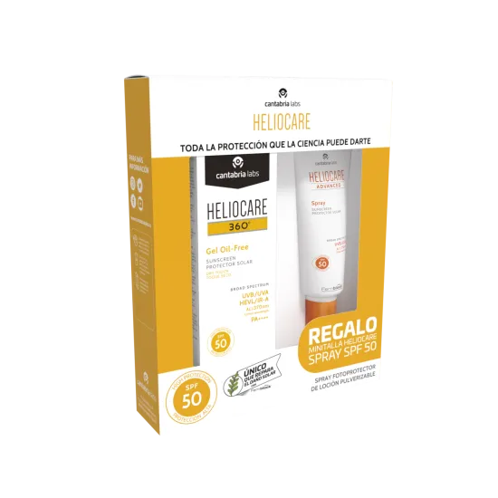 Pack Regalo Heliocare 360º Gel Oil Free 50 Ml + Heliocare Advanced Spray 75 Ml