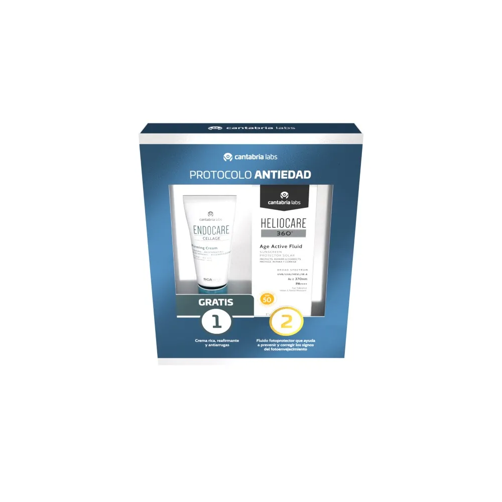Pack REGALO Heliocare 360° Age Active Fluid SPF50 + Firming Cream Gratis