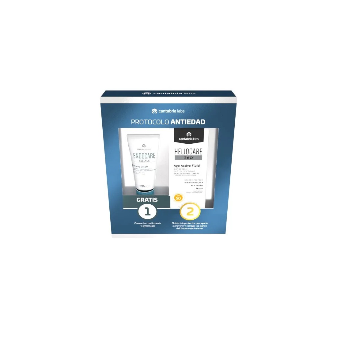 Pack REGALO Heliocare 360° Age Active Fluid SPF50 + Firming Cream Gratis
