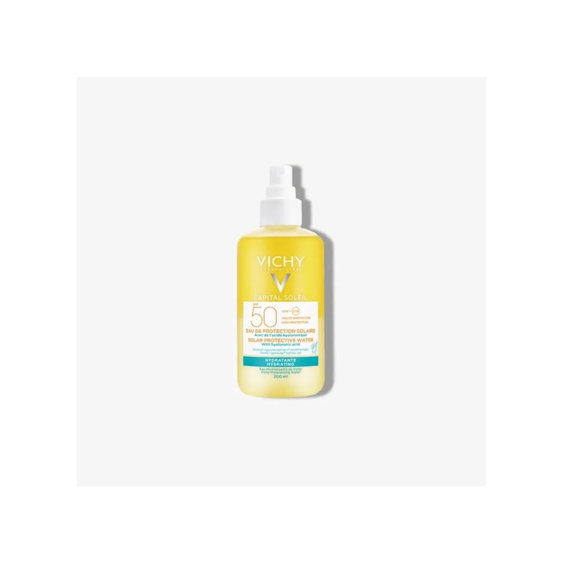 Vichy Capital Soleil Agua De Protección Solar Hidratante Con Ácido Hialurónico SPF50 200 ml