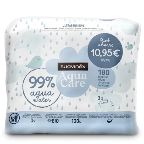 Suavinex Toallitas Aqua Care 180 uds