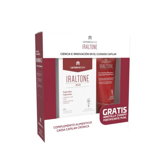 Iraltone Pack AGA 60 Cápsulas + Champú Fortificante Regalo pack