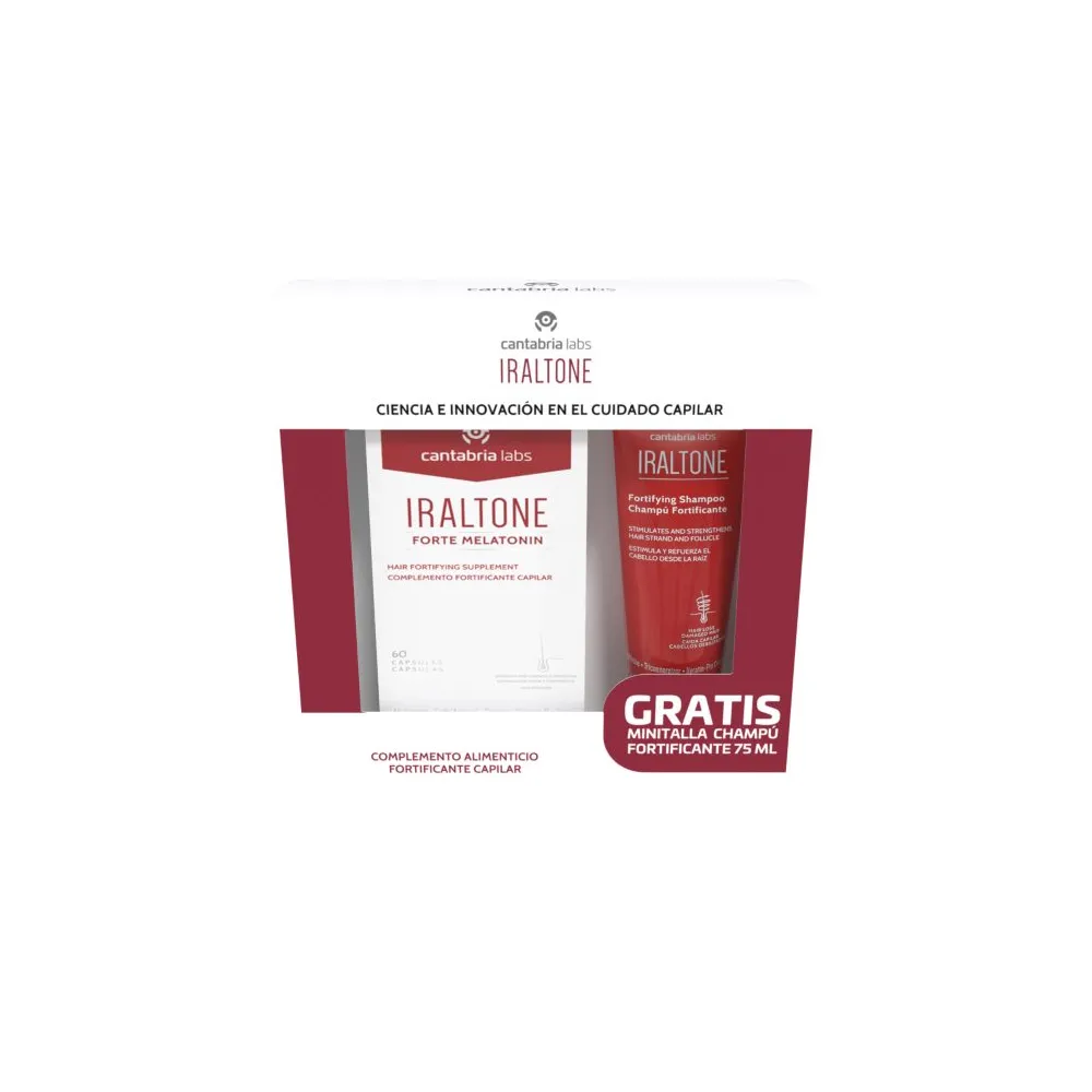 Iraltone Forte Melatonin 60 Cápsulas + Champú Fortificante 75 Ml Regalo