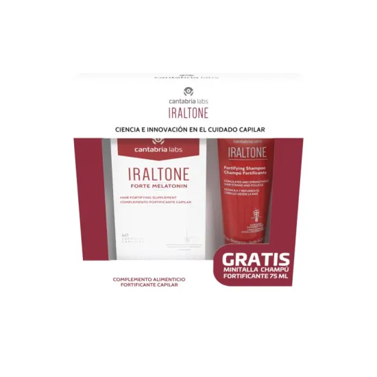 Iraltone Forte Melatonin 60 Cápsulas + Champú Fortificante 75 Ml Regalo