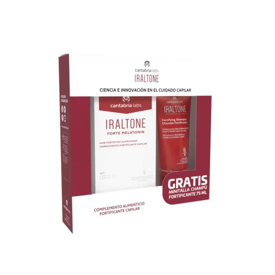 Iraltone Forte Melatonin 60 Cápsulas + Champú Fortificante 75 Ml Regalo lateral