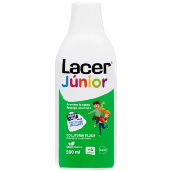 Lacer Junior Colutorio Fluor Menta 500 Ml