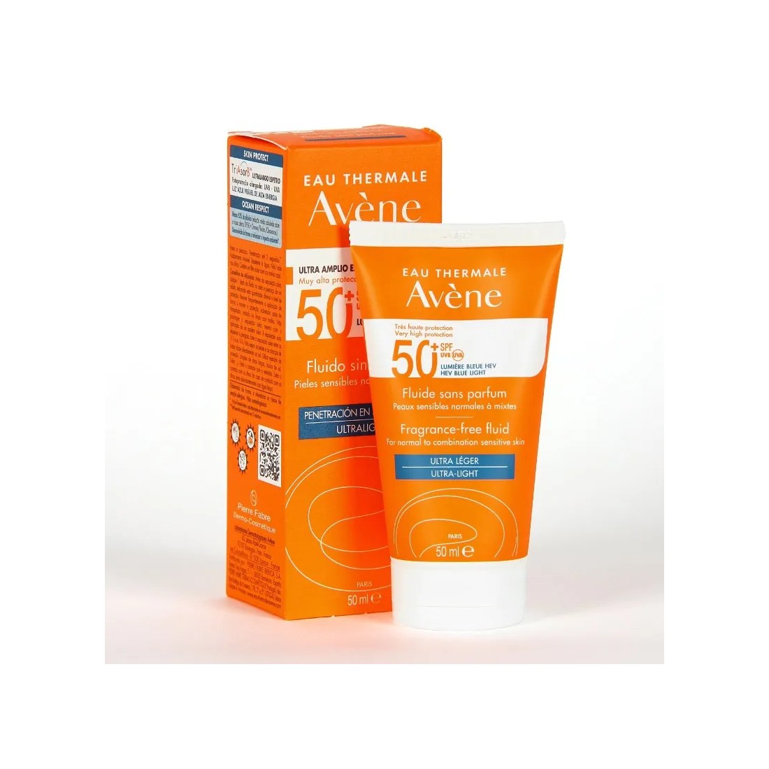 Avene Solar Fluido Sin Perfume SPF50+ 50 Ml