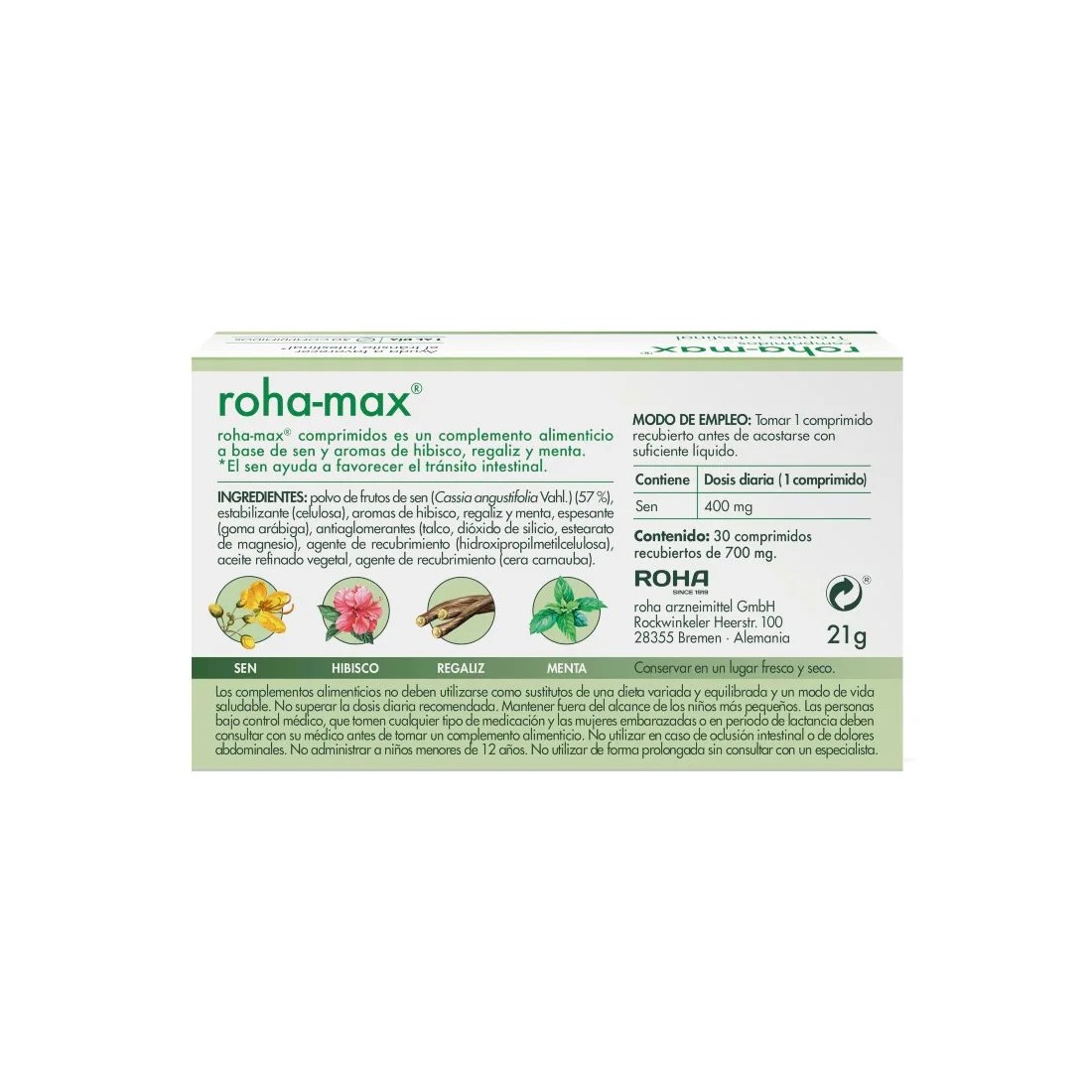 Comprar Roha Max 30 Comprimidos | MasParafarmacia