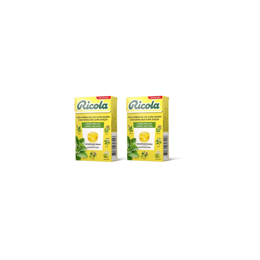 Ricola Duplo Limon Melisa Caramelos Sin Azucares 2x50 Gramos