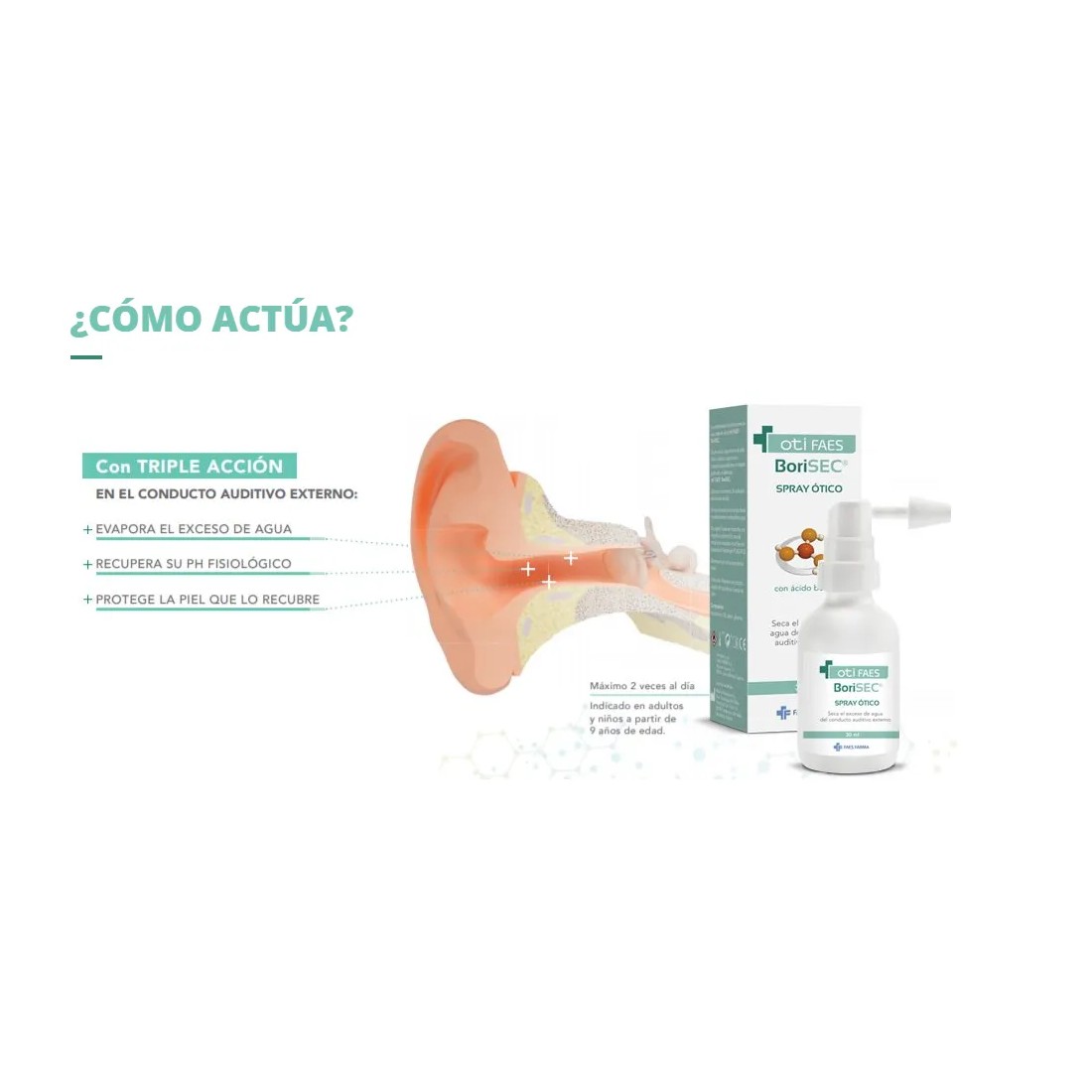 Beneficvios Otifaes Borisec Spray Otico 30ml