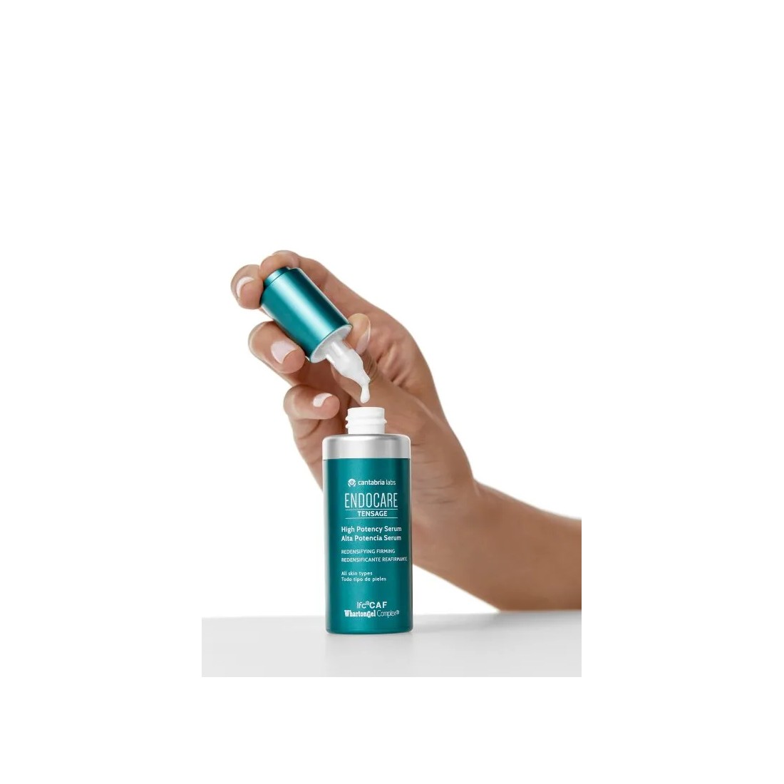Endocare Tensage Alta Potencia Serum 30 Ml aplicacion