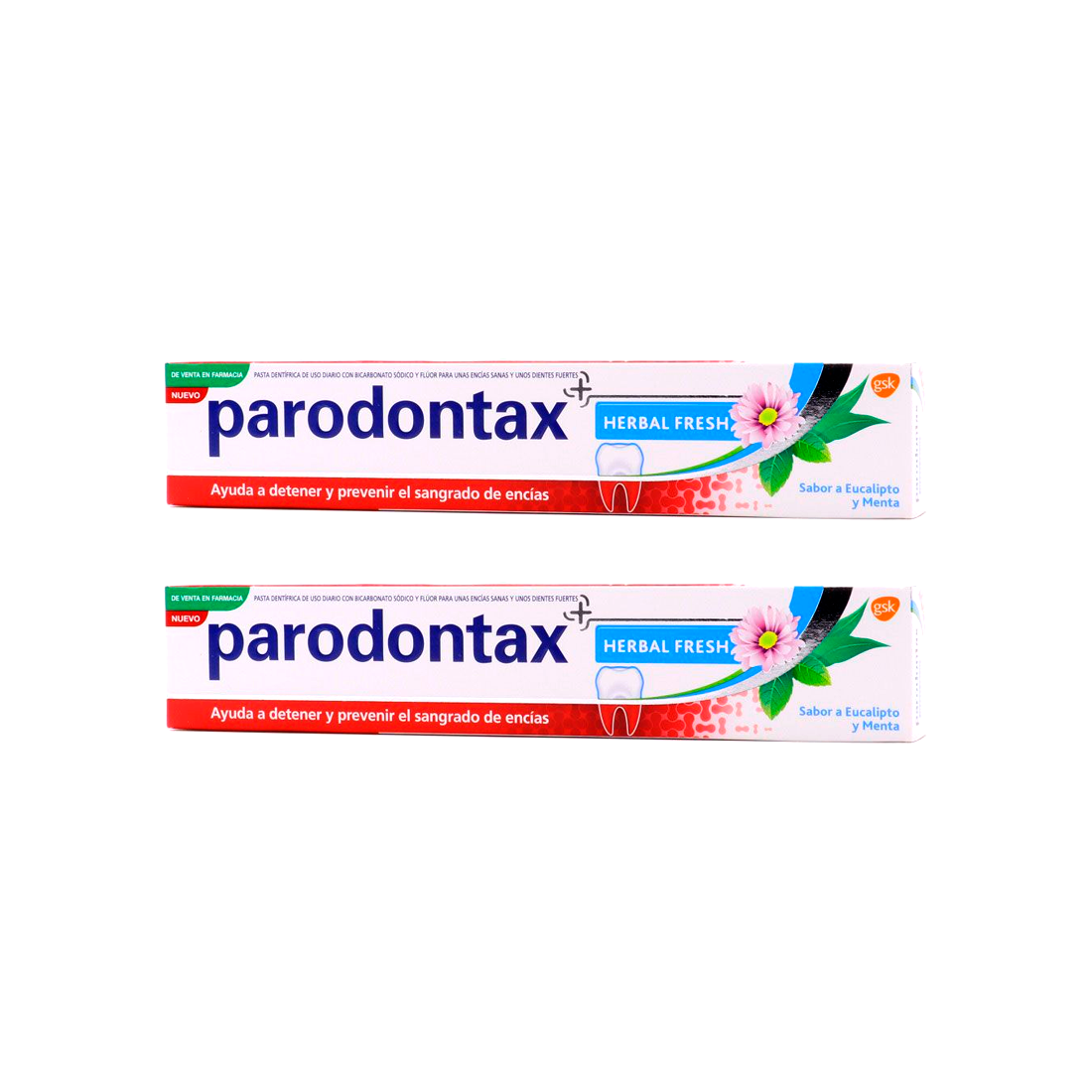 Compra Parodontax Duplo Herbal Fresh Eucalipto y Menta 75 Ml al mejor precio | Más Parafarmacia