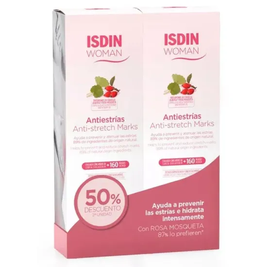 ISDIN Woman Duplo Crema Antiestrías 2x250 ml pack