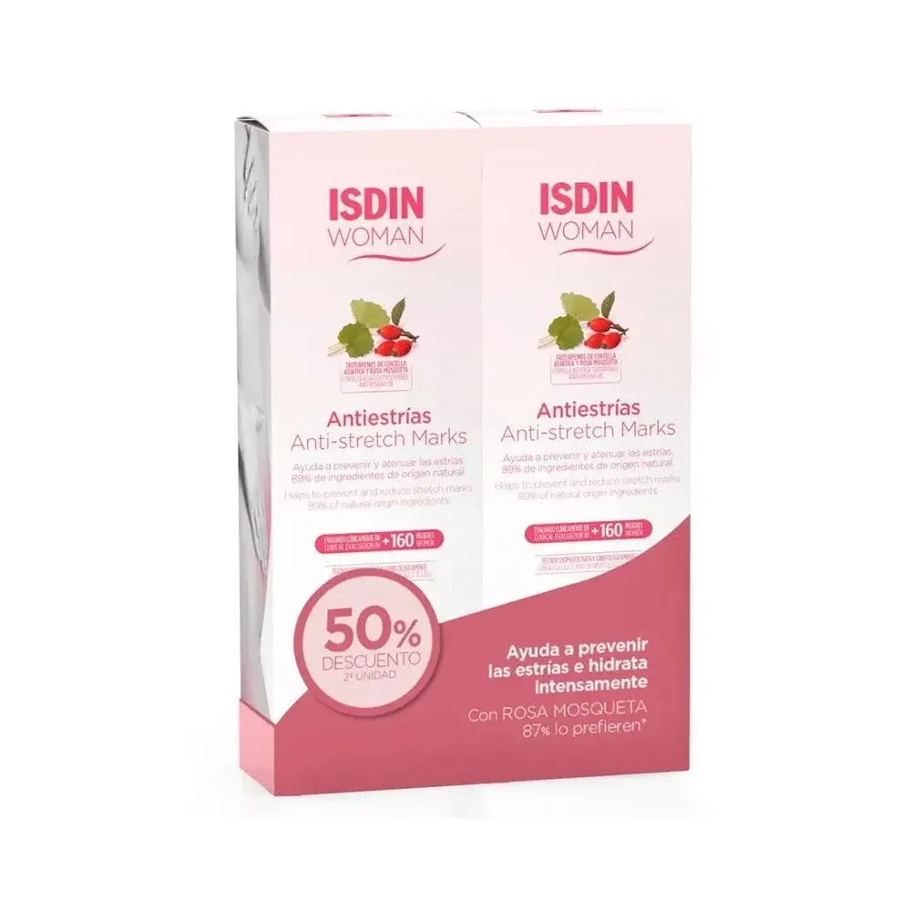 ISDIN Woman Duplo Crema Antiestrías 2x250 ml pack