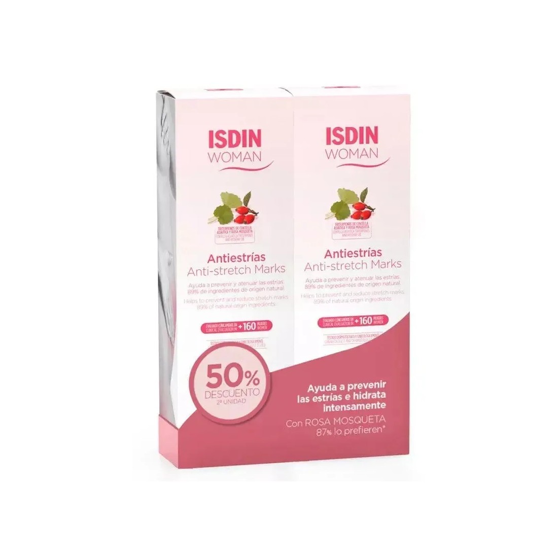 ISDIN Woman Duplo Crema Antiestrías 2x250 ml pack