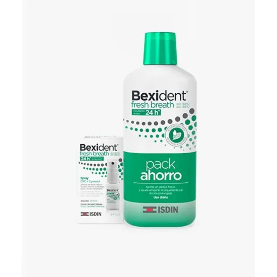 ISDIN Bexident Fresh Breath PACK Colutorio + Spray Aliento Fresco 500ml+15ml
