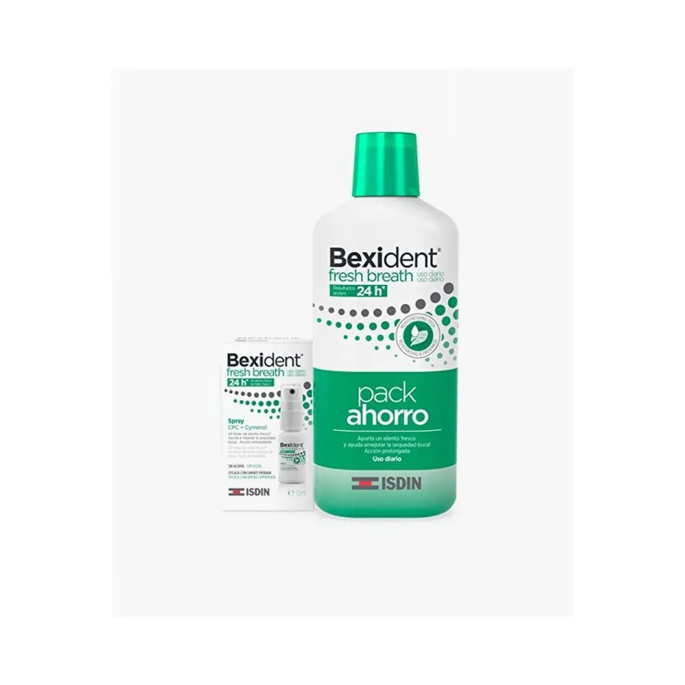 ISDIN Bexident Fresh Breath PACK Colutorio + Spray Aliento Fresco 500ml+15ml