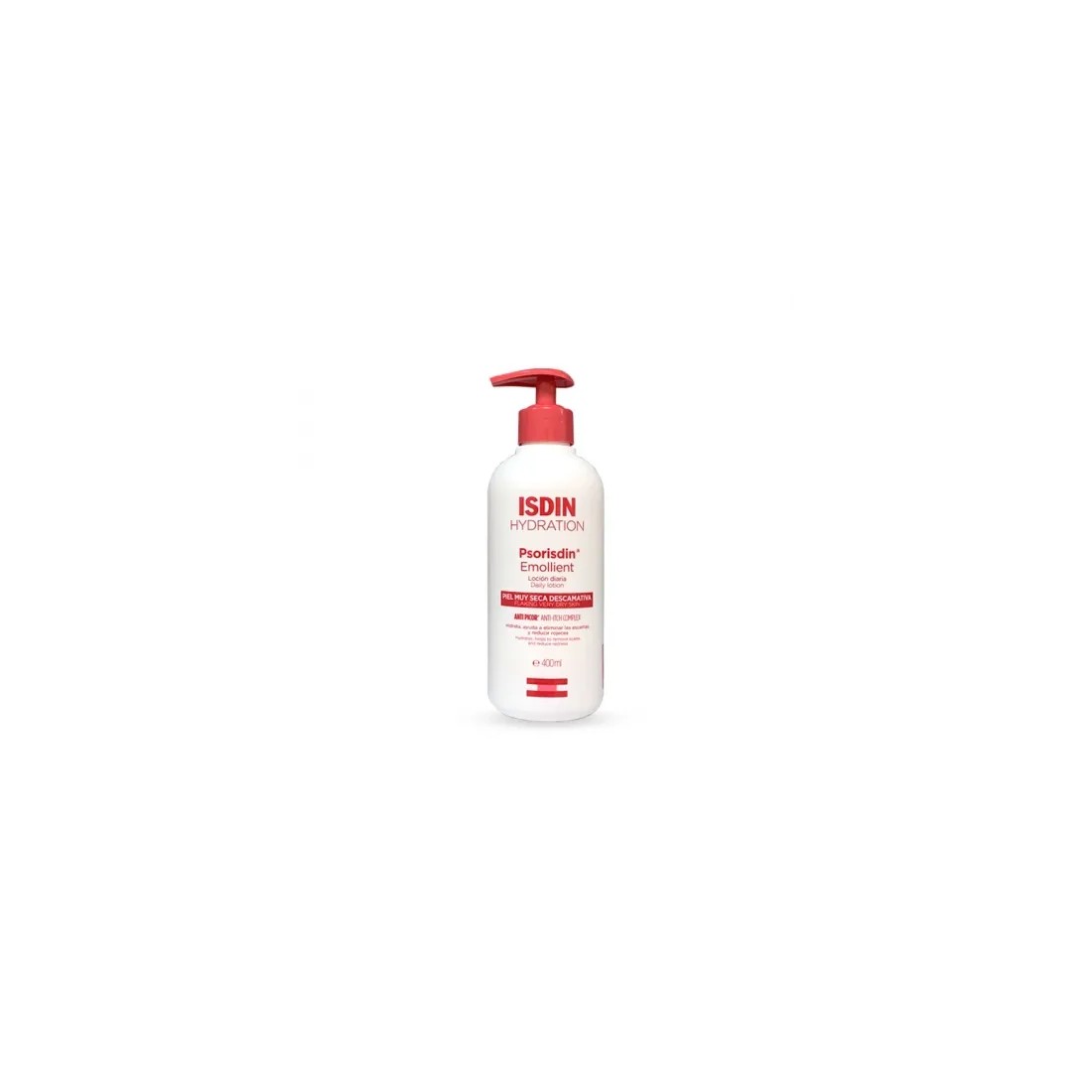 Compra ISDIN Psorisdin Loción Emoliente Diaria Anti Picor 400Ml al mejor precio | Más Parafarmacia