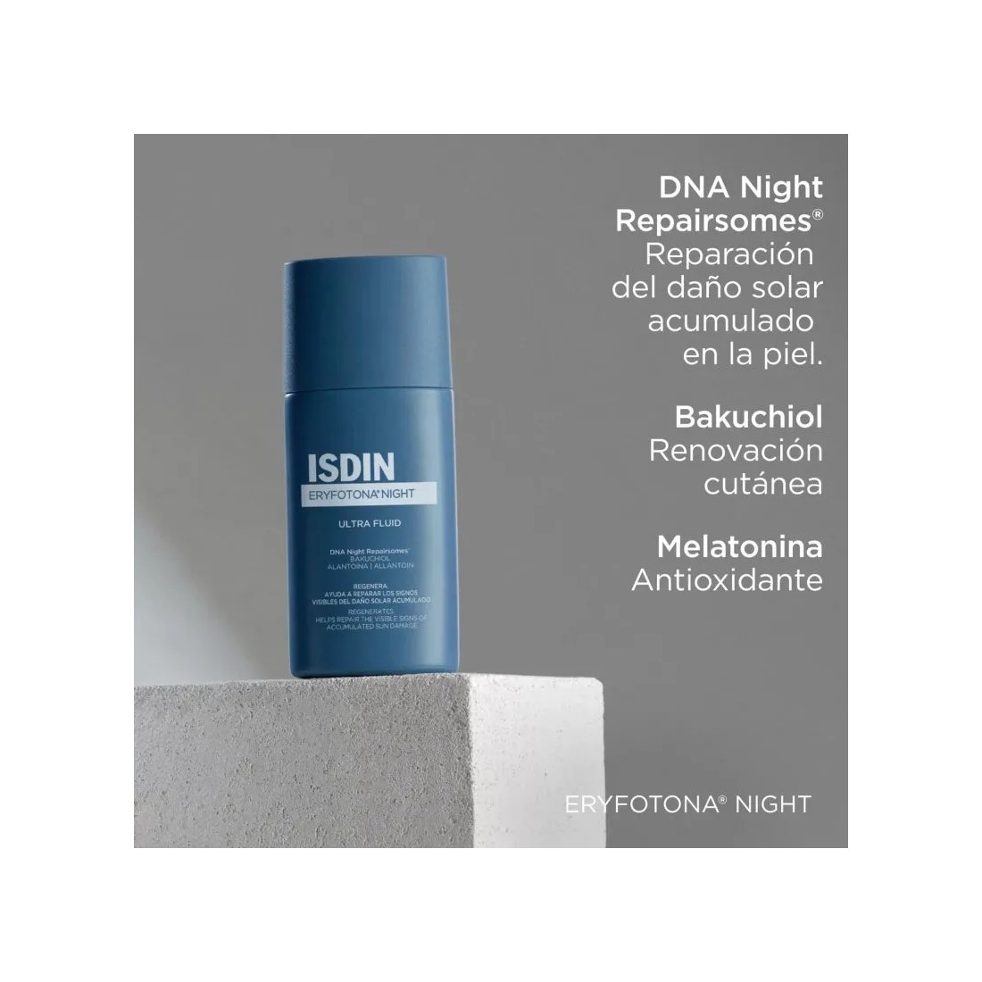 Isdin Eryfotona Night Ultra Fluid 50 Ml propiedades