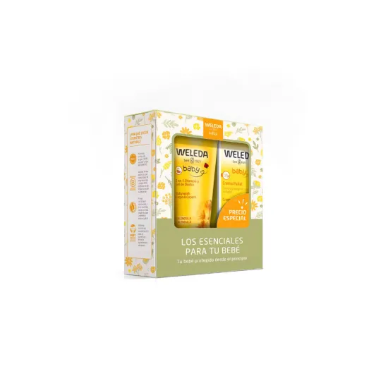 Weleda Set Esenciales Del Bebé Crema Pañal + Champú y Gel de Ducha