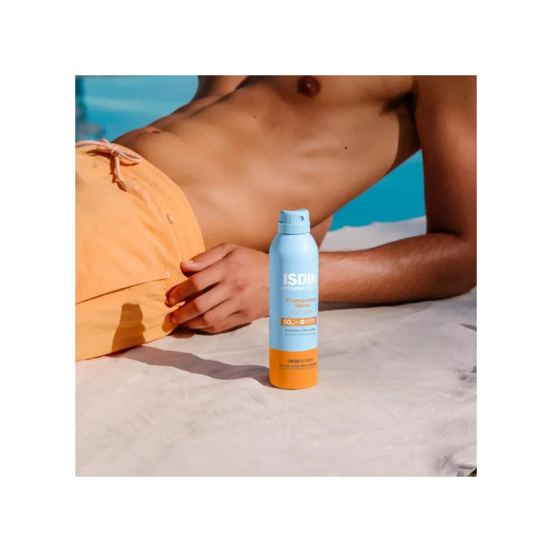 Isdin Fotoprotector Transparent Spray Wet Skin SPF50 250 Ml tamaño