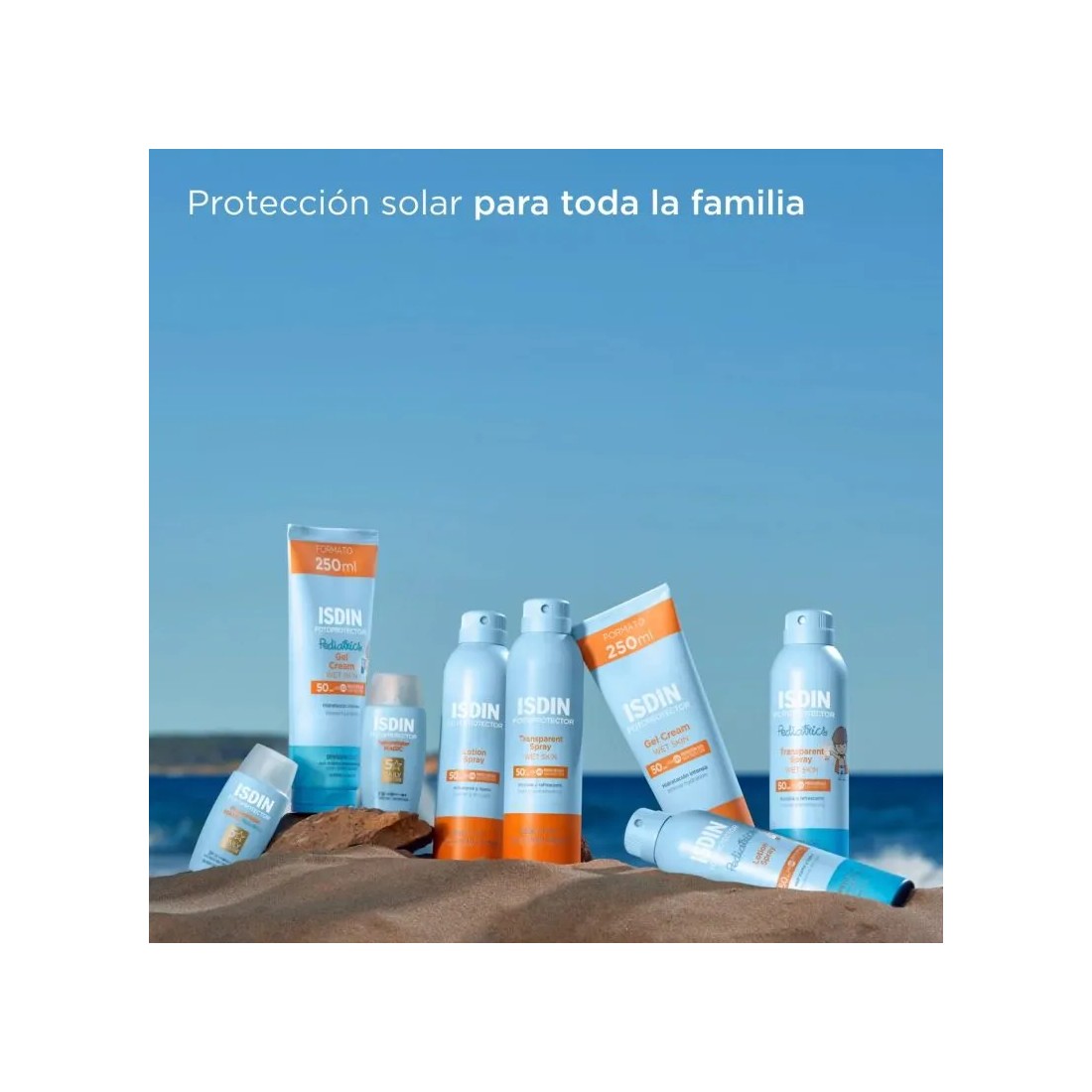 Isdin Fotoprotector Transparent Spray Wet Skin SPF50 250 Ml gama