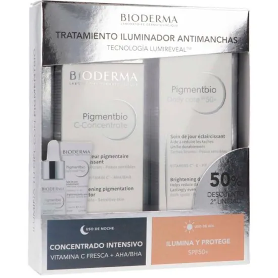 Mejore precio de Bioderma Pigmentbio Rutina Iluminadora Antimanchas Daily Care SPF50+ 40 Ml + C-Concentrate 15 Ml