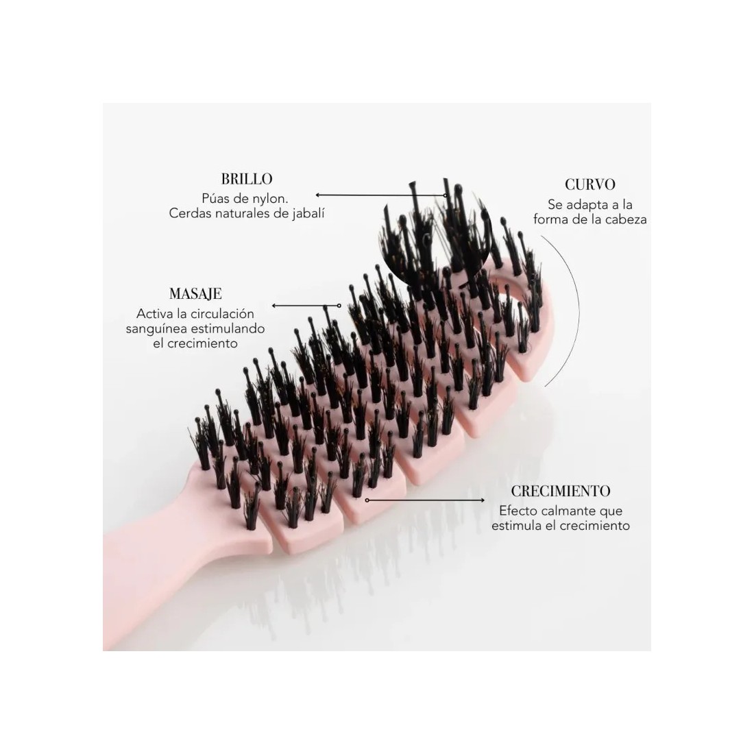 Moncho Moreno Mini Cepillo Magic Brush Rosa | Masparafarmacia