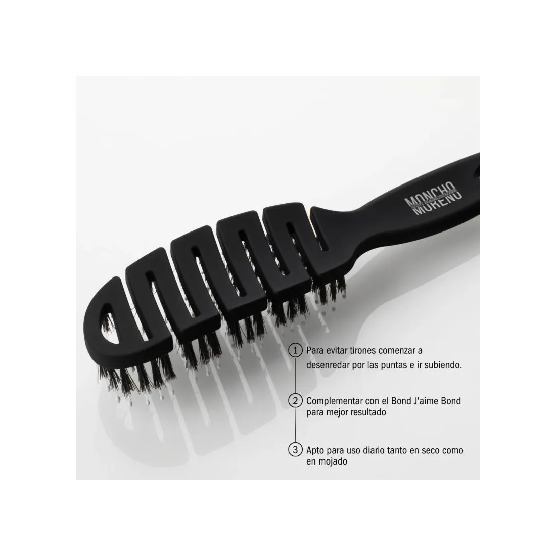 Moncho Moreno Mini Cepillo Magic Brush Negro  | Masparafarmacia