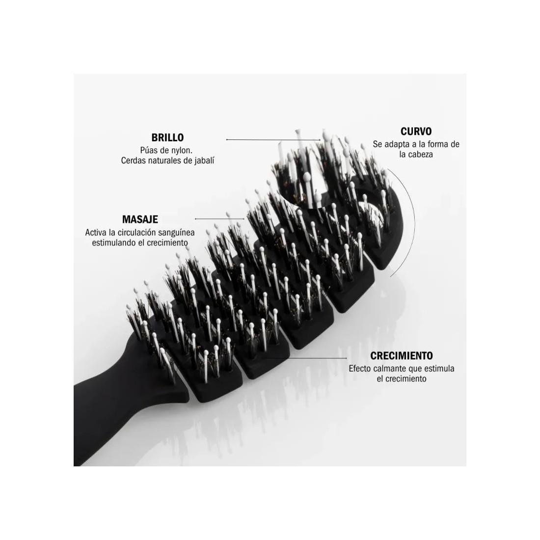 Moncho Moreno Mini Cepillo Magic Brush Negro  | Masparafarmacia