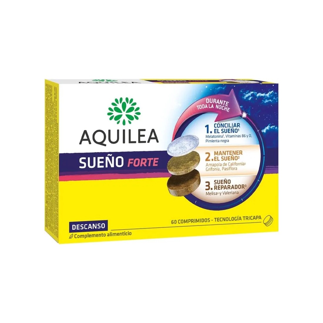 Uriach Aquilea Sueño Forte 60 Comprimidos | Masparafarmacia