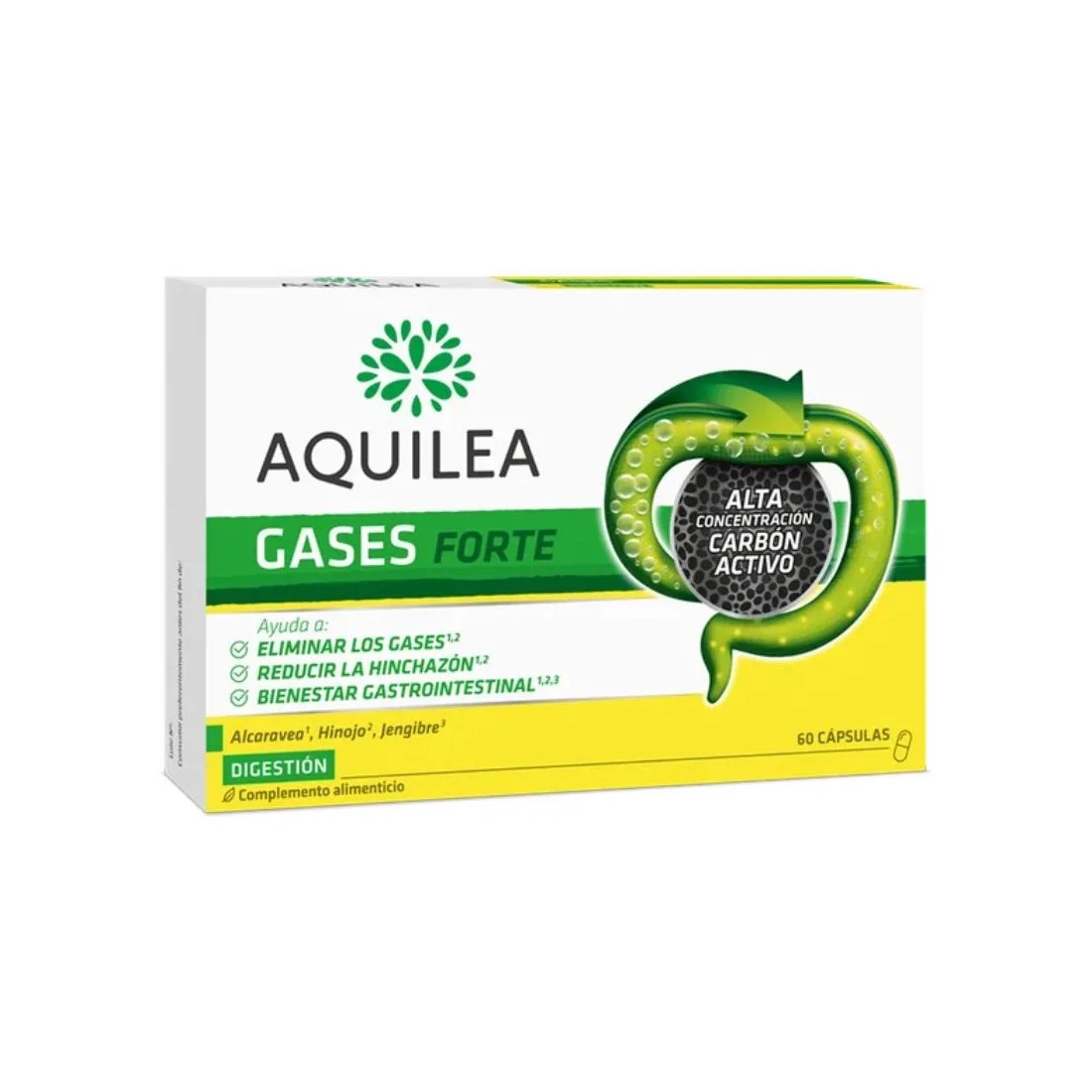 Uriach Aquilea Gases Forte 60 Cápsulas | Masparafarmacia