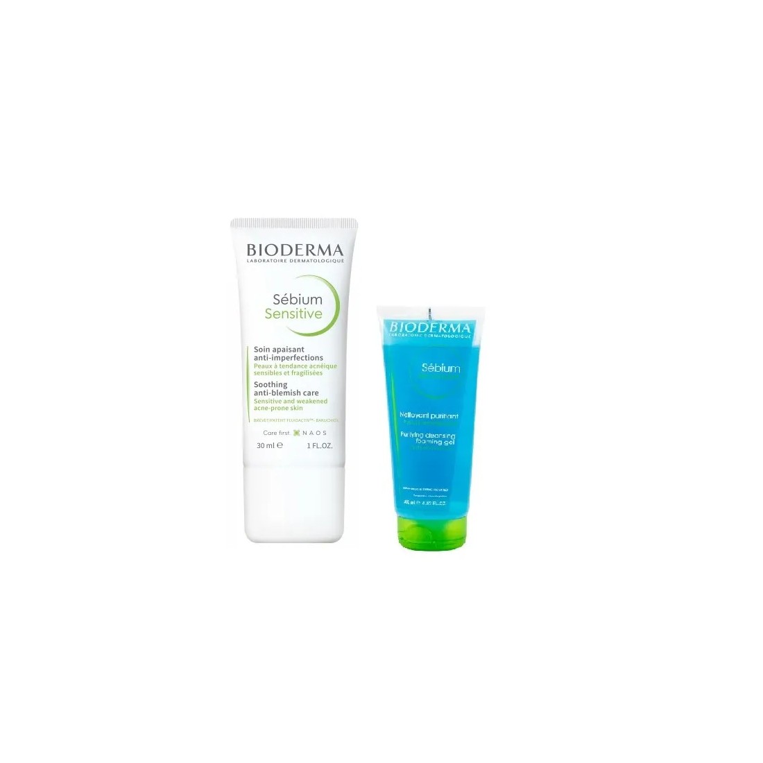 Bioderma Sebium Sensitive 30Ml + Sebium Gel Moussant 100Ml individuales