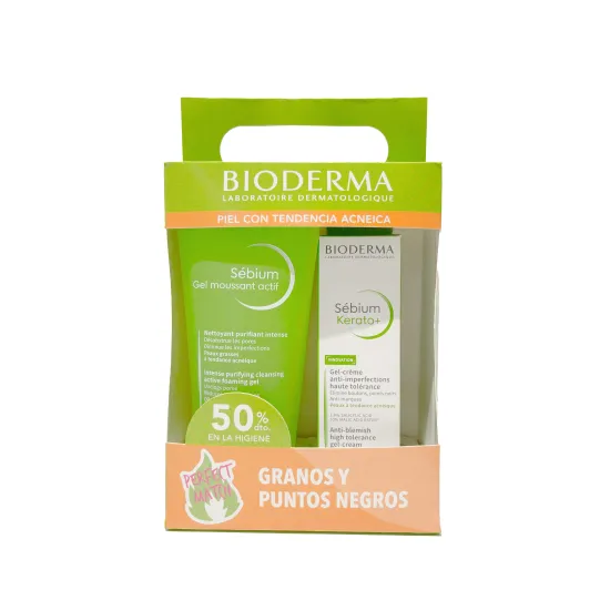 Bioderma Pack Granos y Puntos Negros Sebium Actif 200Ml + Sebium Kerato 30Ml