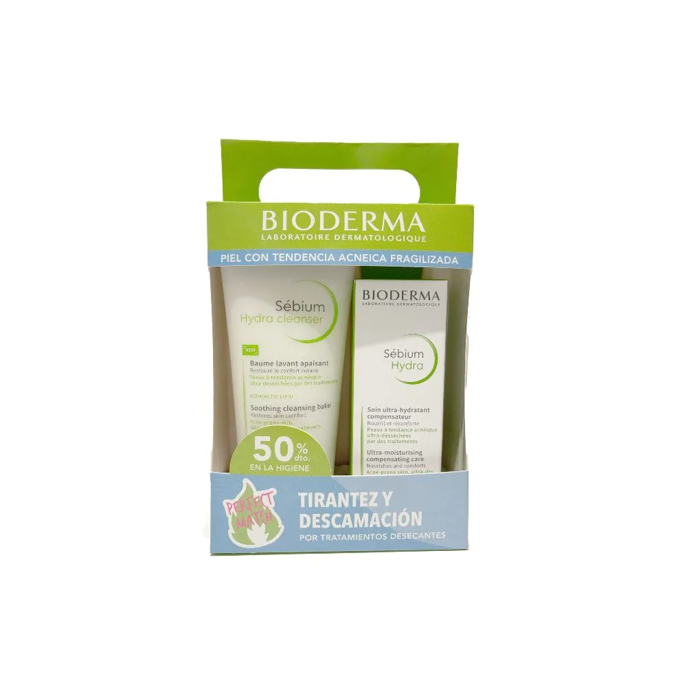 Bioderma Pack Tirantez y Descamación Sebium Hydra Cleanser 200Ml + Sebium Hydra 30Ml