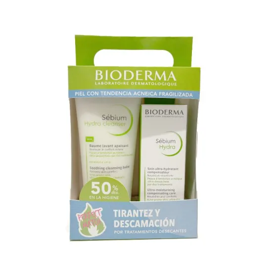 Bioderma Pack Tirantez y Descamación Sebium Hydra Cleanser 200Ml + Sebium Hydra 30Ml