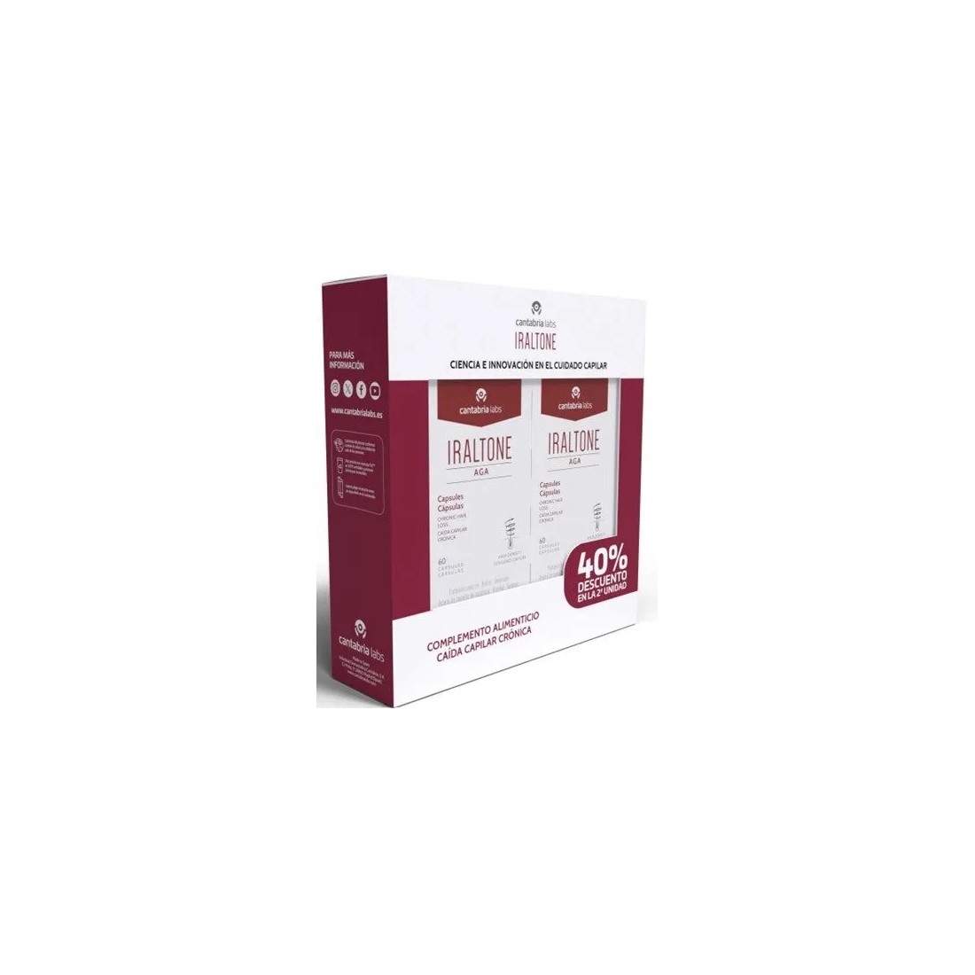 Iraltone PACK DUPLO AGA 2x60 Cápsulas